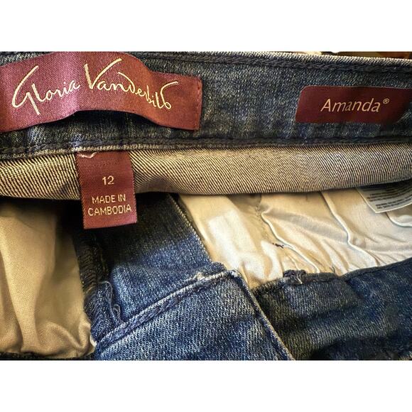 Gloria Vanderbilt Women's Amanda Classic High Rise Jeans, Size 12 - Picture 7 of 7